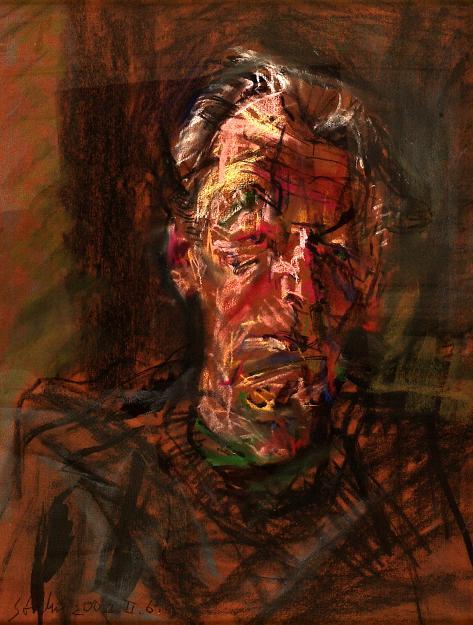 Sváby Lajos: Gyurkó László (pasztell, papír, 65 x 50 cm)